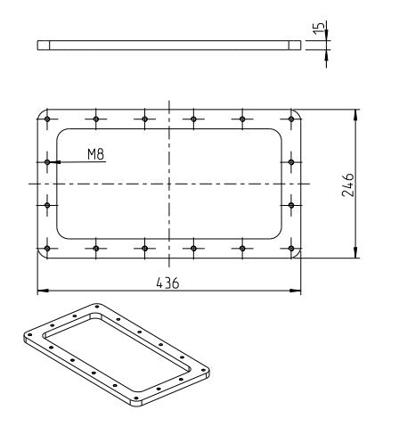 Tankflansch für Reinigungsdeckel