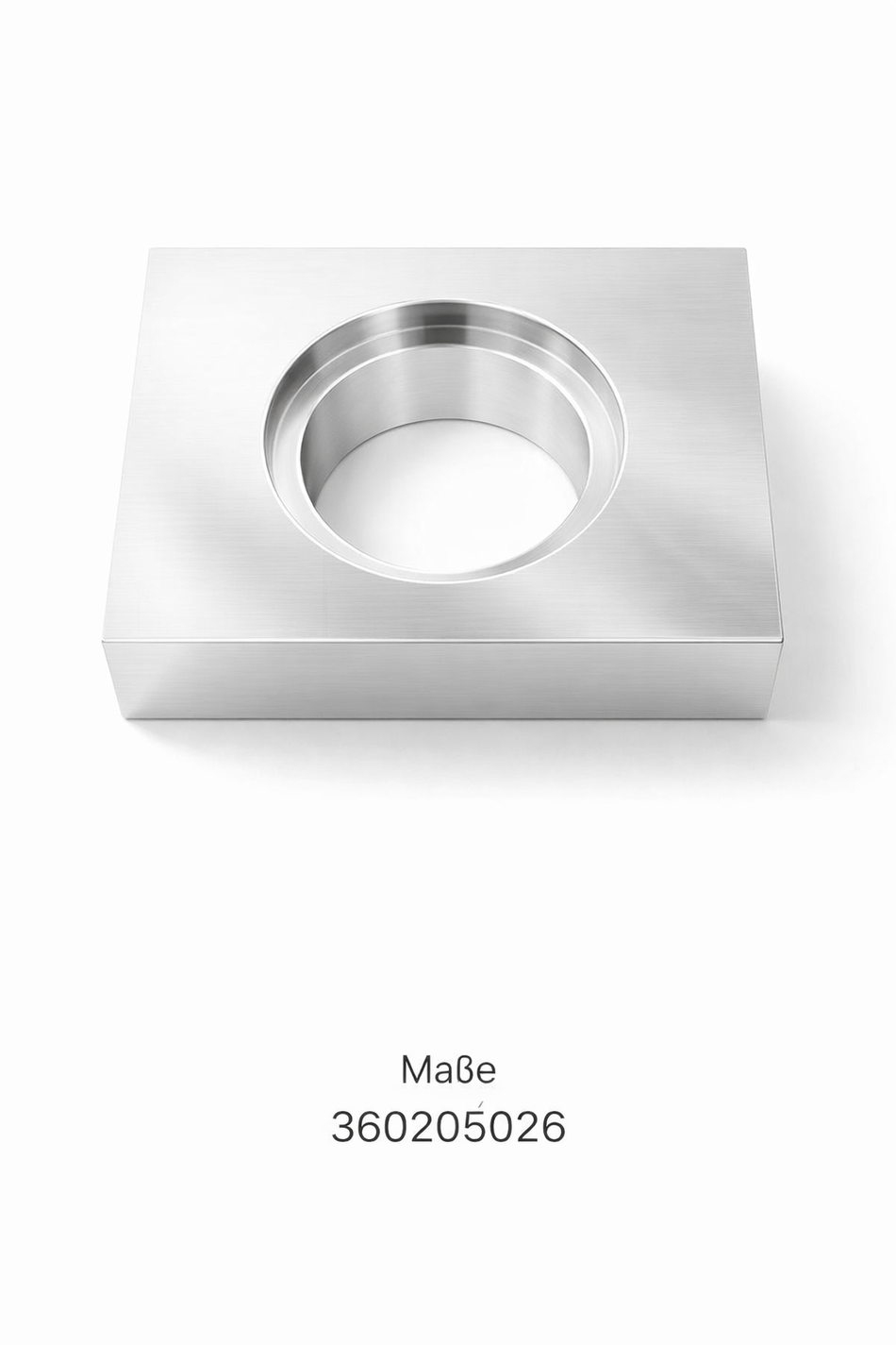 Aluminium Flansch  A 95x70/40x25mm  4xM6
