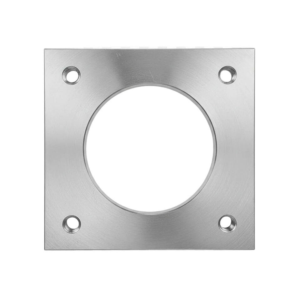 Aluminium Flansch A 160x140 / 100 x 30 mm 4 x M 8 , mit Versatz (120 mm)