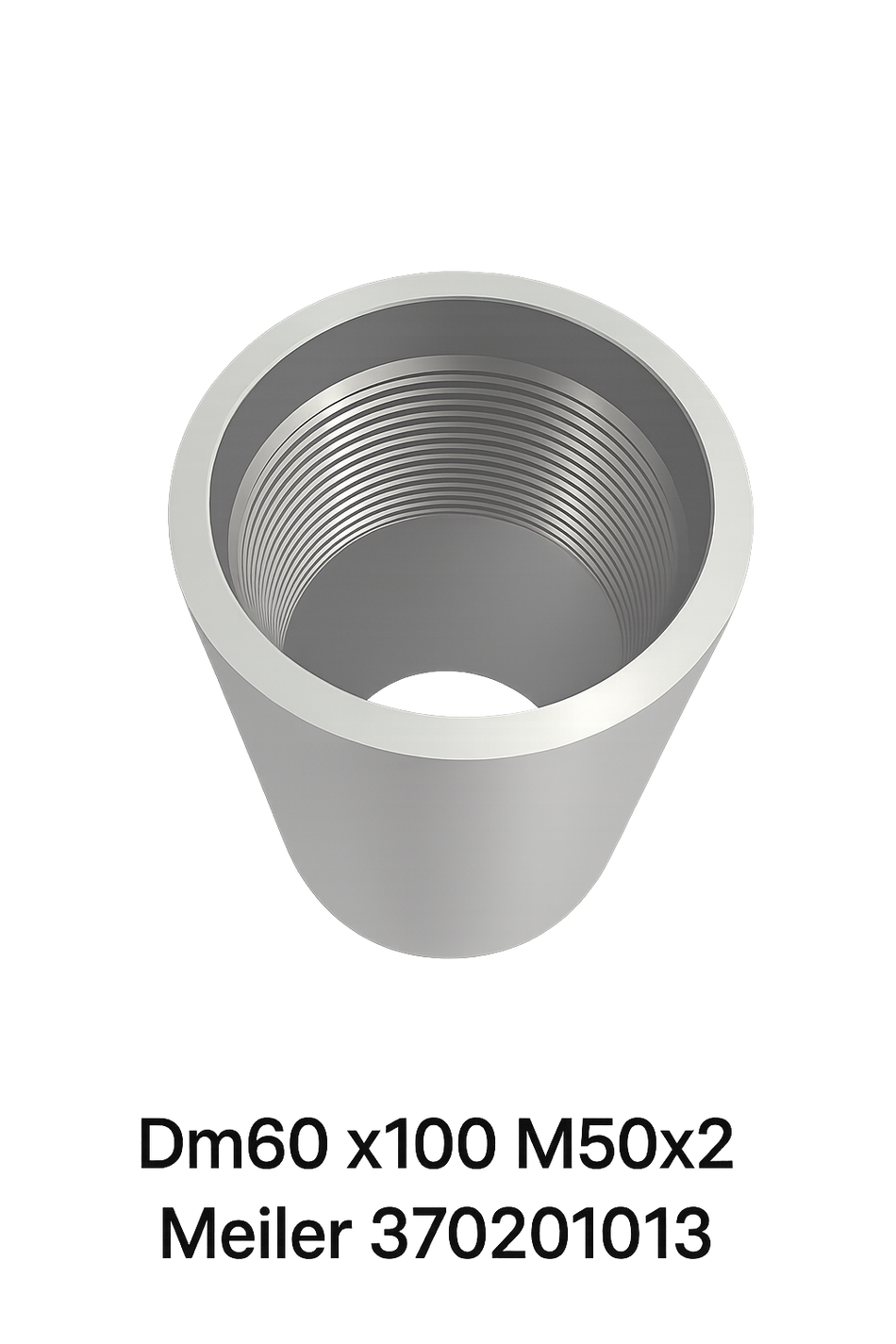 Aluminium Muffe M50 x 2 Dm 60 x 100mm Meiler