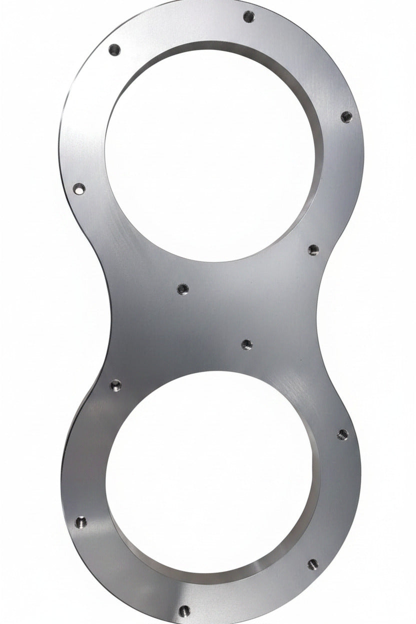 Aluminium Flansch  A 434 x 210 x 20 mm 2 Bohrungen D = 150