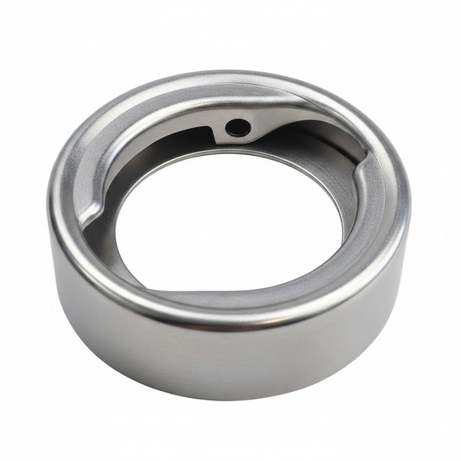 Stahl Einfüllstutzen B50, Höhe 20 mm, Ø 65 mm Blechprägeteil.
